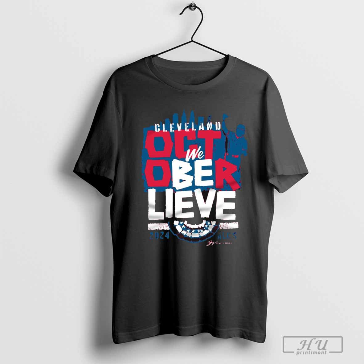 2024 Cleveland Guardians Baseball We Believe October ALCS T-shirt