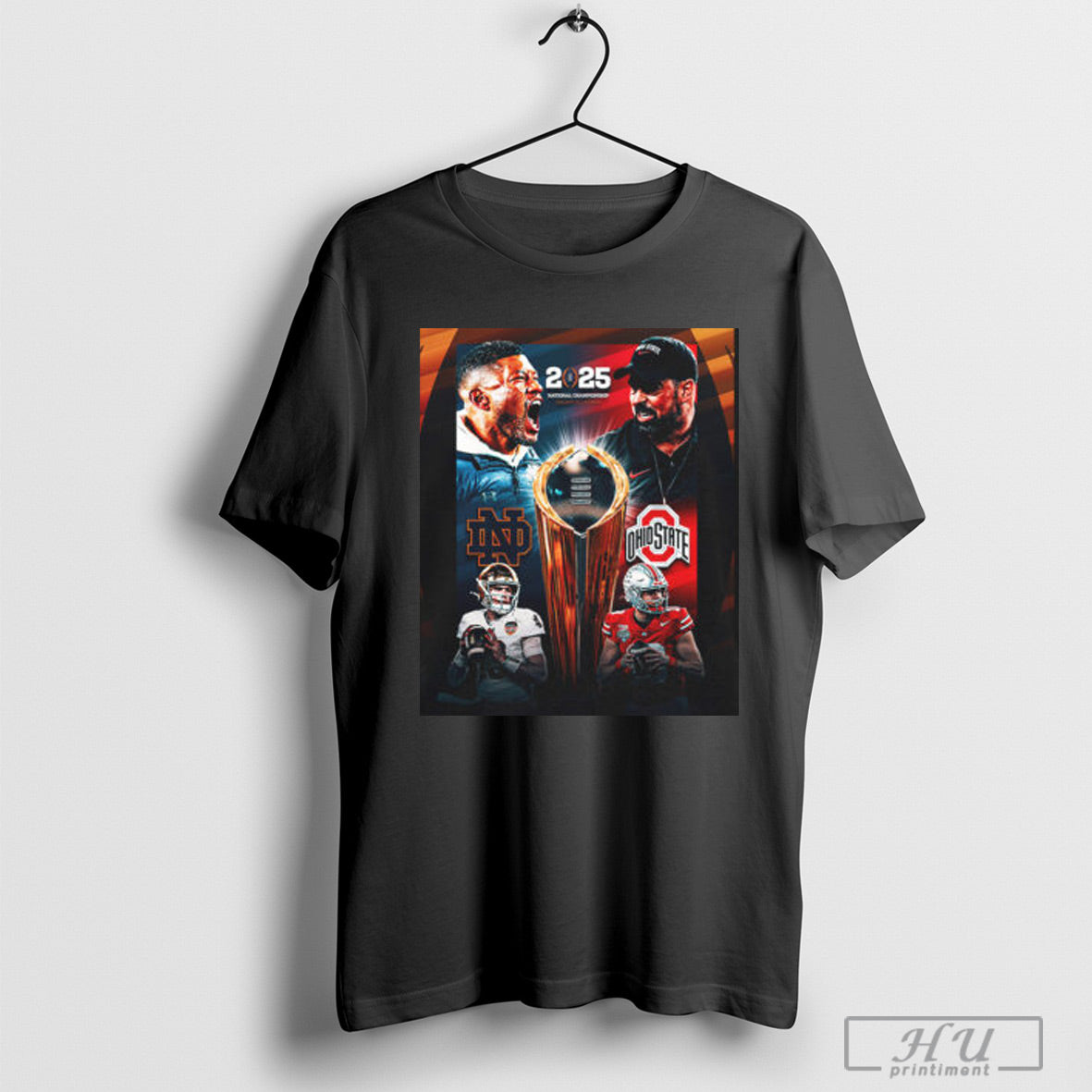 2025 National Championship In Atlanta Notre Dame Fighting Irish Faceoff Ohio State Buckeyes Unisex T Shirt