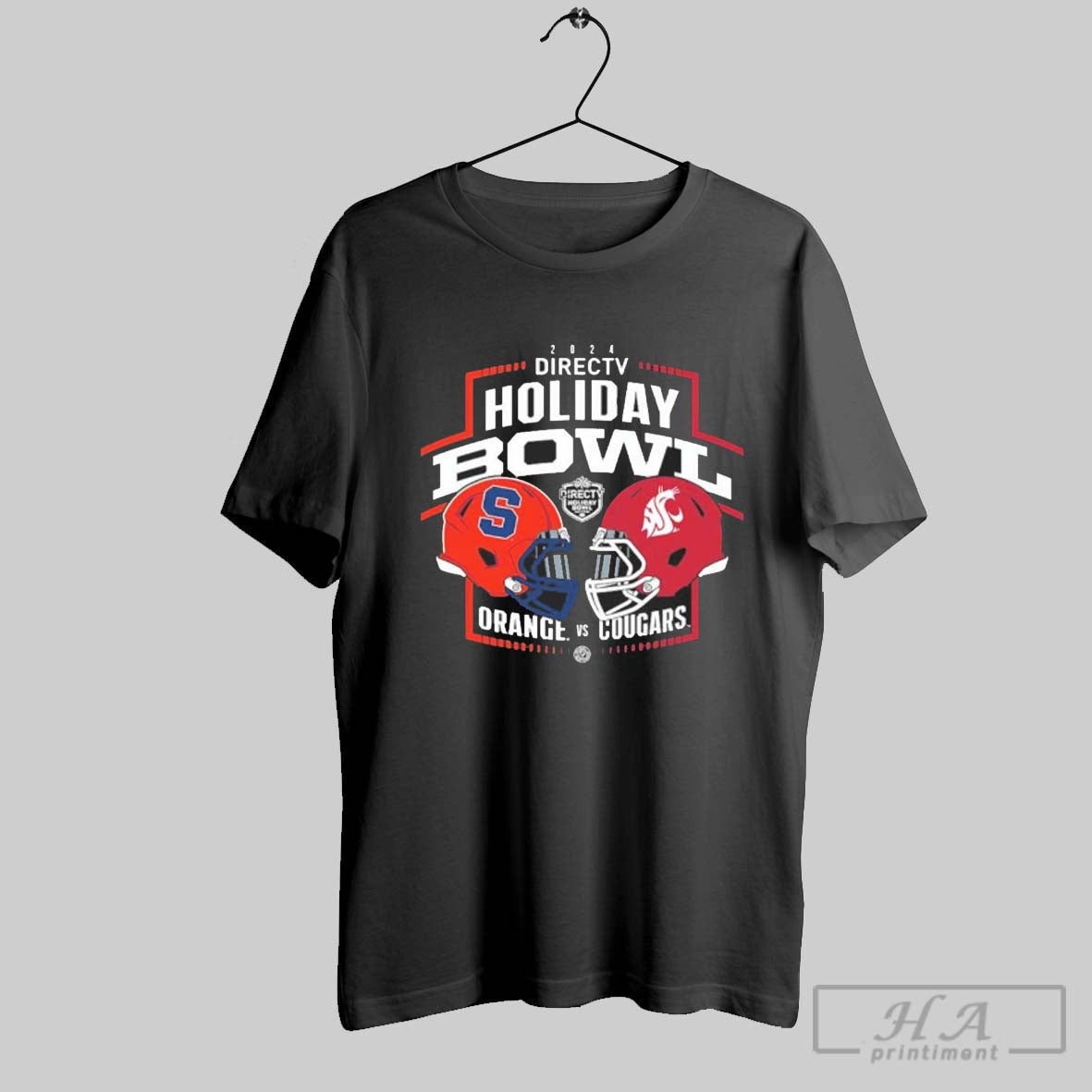 2024 Holiday Bowl Head To Head Syracuse Orange And Washington State Cougars Matchup Helmets Shirt