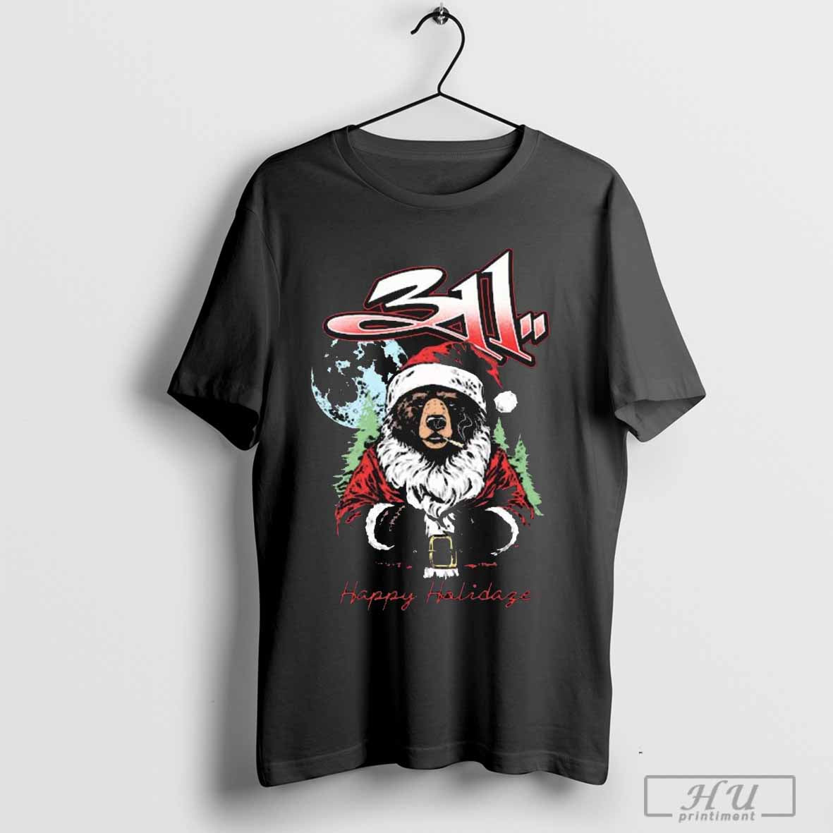 311 Bear Santa Happy Holiday Christmas 2024 T-shirt