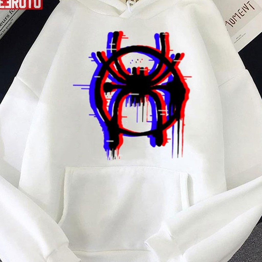 3d Neon Design Spiderverse Logo Spiderman Unisex Sweatshirt