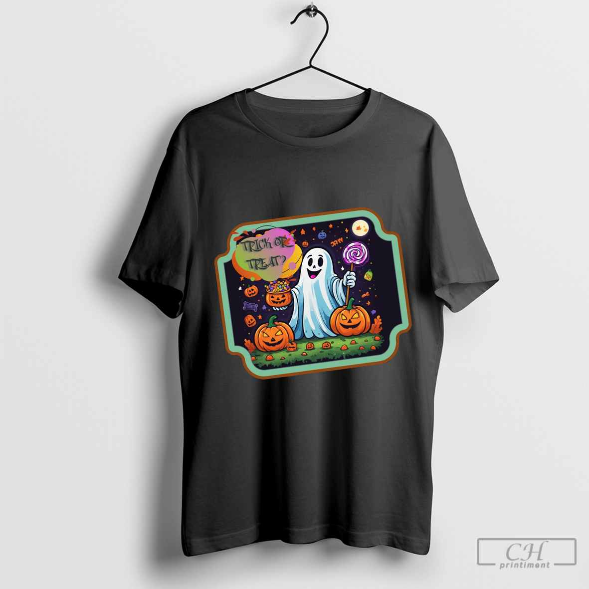 T-shirt Ghost Trick or Treat un design incroyablement amusant