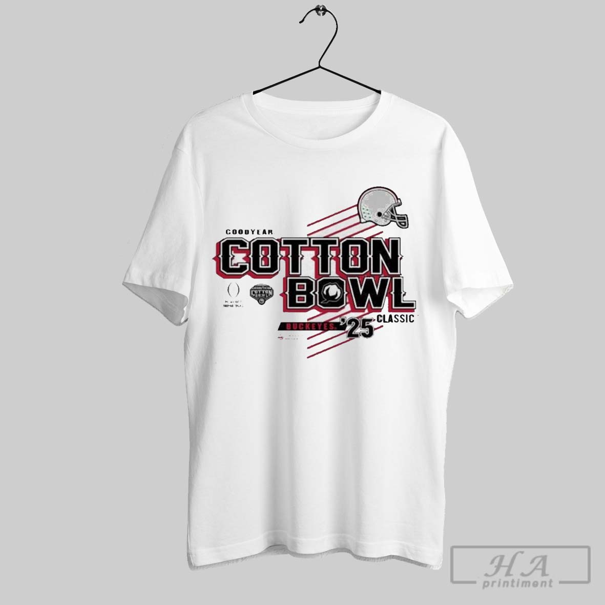 2025 Goodyear Cotton Bowl Classic Ohio State Buckeyes Helmet Lst Shirts