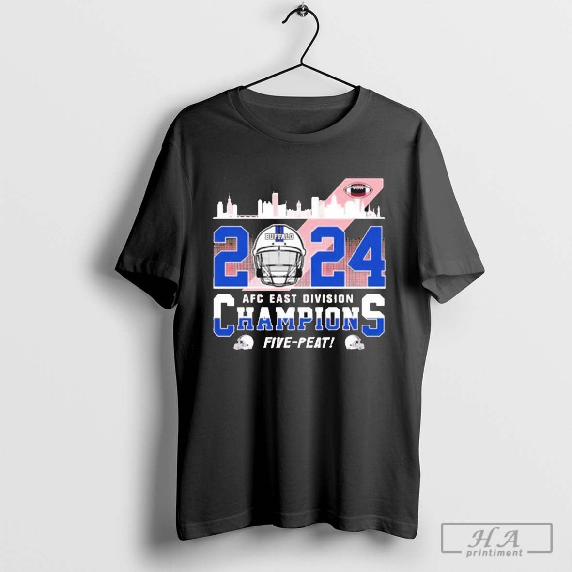 Buffalo 2024 Afc East Division Champions Five Peat T-shirts