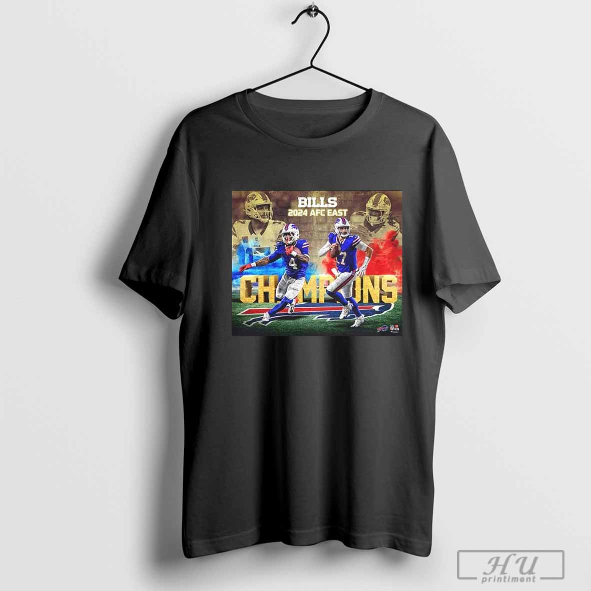 Buffalo Bills Authentic 2024 AFC East Division Champions NFl Playoffs T-Shirt