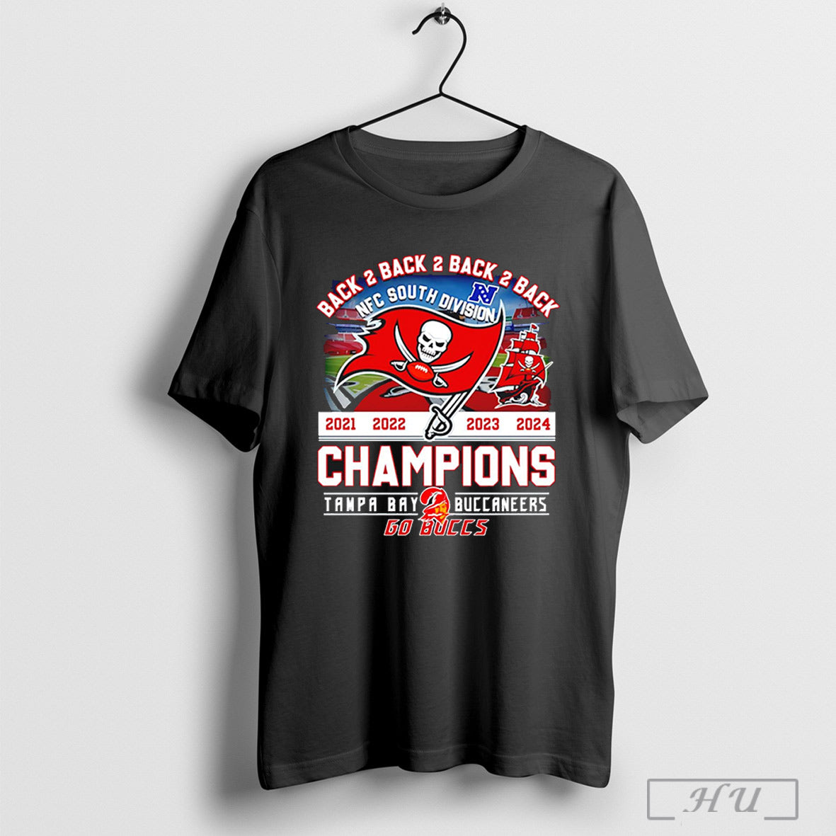 Tampa Bay Buccaneers Back To Back Nfc South Division Champions 4 Time Shirt