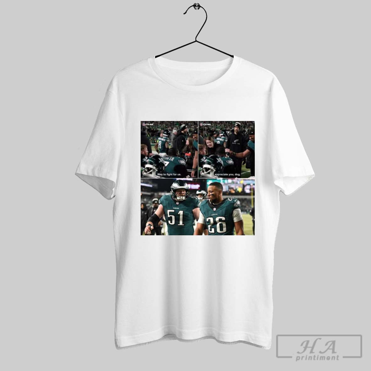 Saquon Thanked Cam Jurgens After He Battled Through Injuries To Help Get The Nfc Championship Poster T Shirt