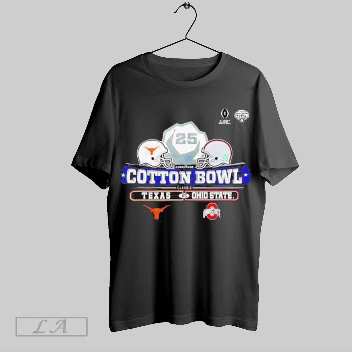 2025 Goodyear Cotton Bowl Texas Longhorns Vs Ohio State Buckeyes Shirt