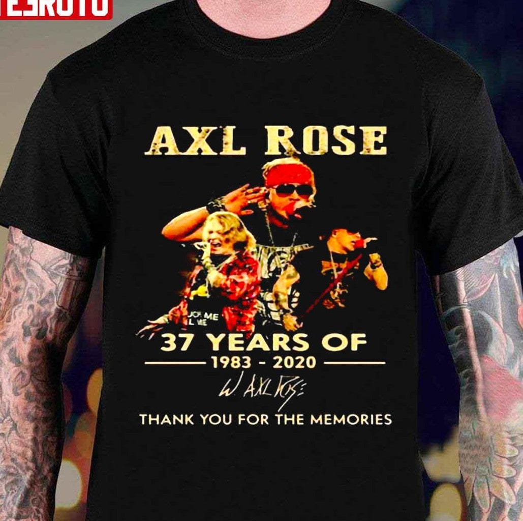 37 Years Of Axl Rose 1983-2020 Unisex T-Shirt