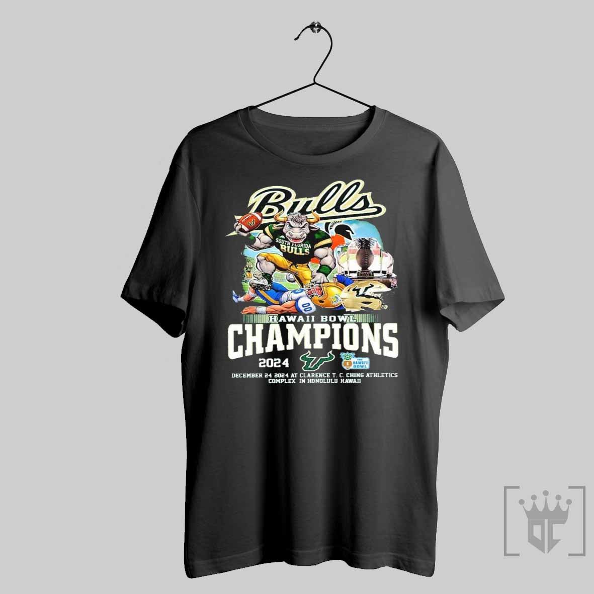 South Florida Bulls Hawaii Bowl Champions 2024 Mascot T Shirts