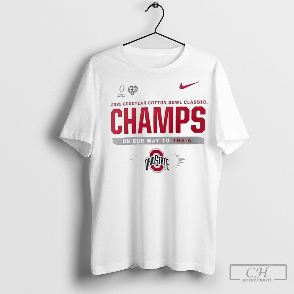 Ohio State Buckeyes Nike College Football Playoff 2025 Goodyear Cotton Bowl Classic On Our Way To The A Champions T Shirt