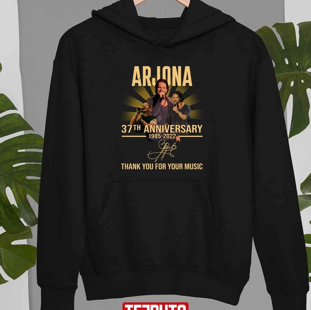 37th Anniversary Ricardo Arjona 1985 2022 Thank You For Memories Signature Unisex T-shirt