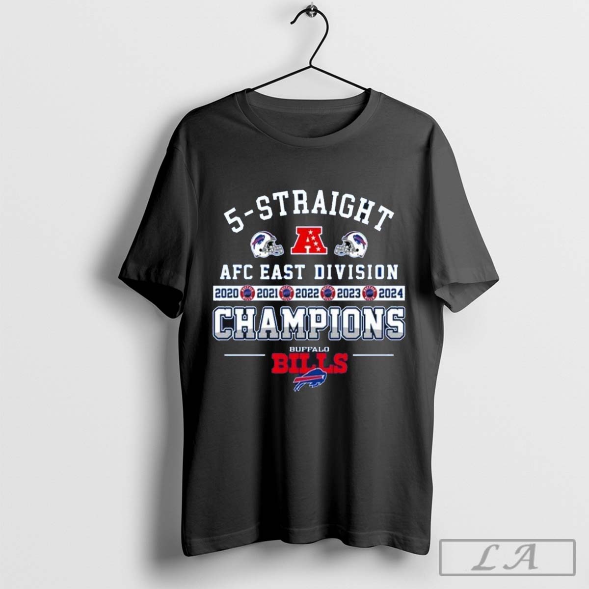 Buffalo Bills Champions 5-Straight AFC East Division 2024 T-shirt
