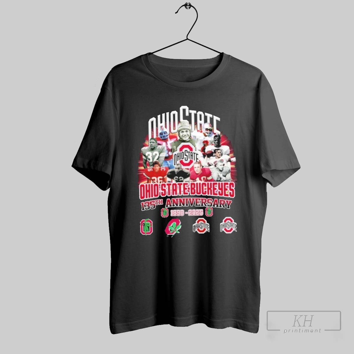 Ohio State Buckeyes 135th Anniversary 1890 2025 Rose Bowl Champions Shirt