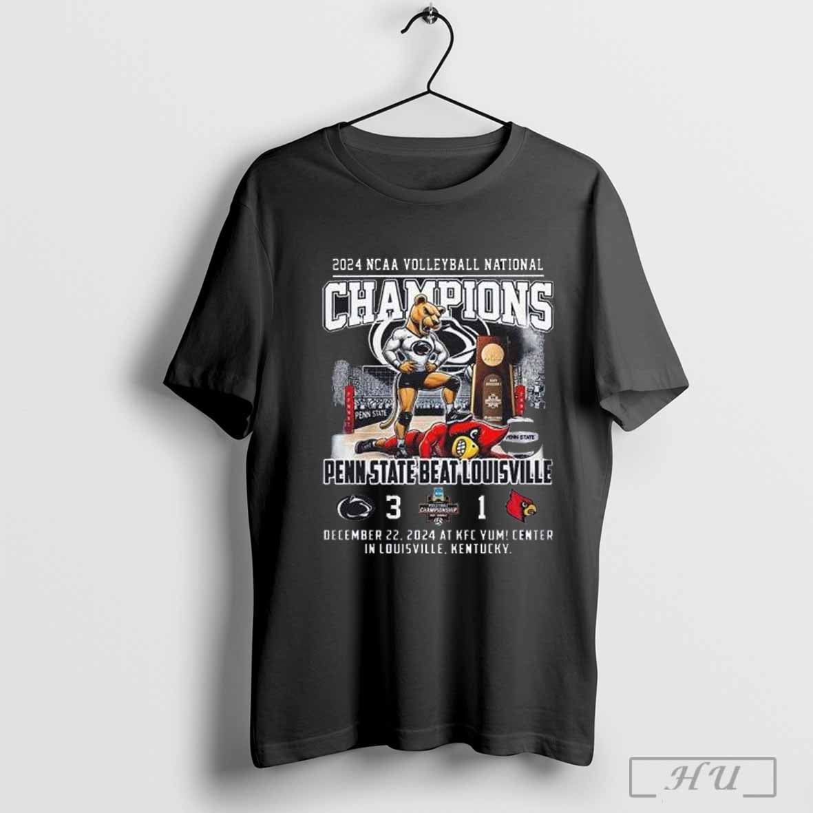 Penn State Beat Louisville Ncaa Volleyball National Champions 3 1 December 22 2024 At Kfc Yum Center T Shirt Sweatshirt Cutom Poster Coffee Mugs Ornam