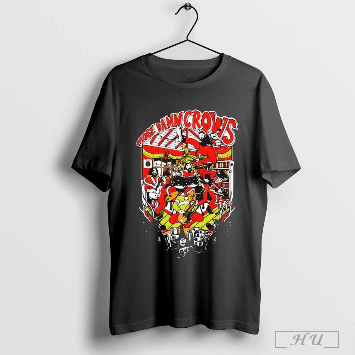 2024 Those Damn Santas Lodge Crowsmas Painting T Shirt