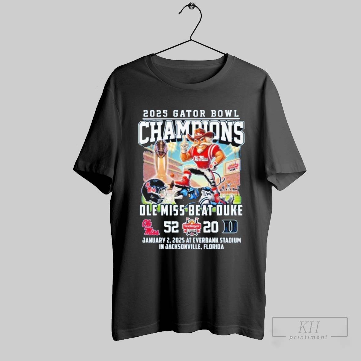 Ole Miss Rebels Beat Duke Gator Bowl Champions 2025 Shirt