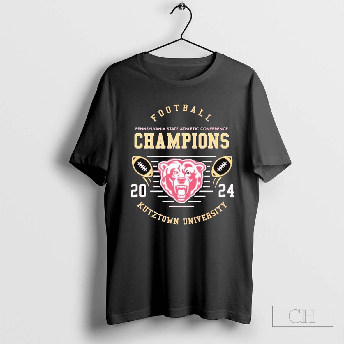 PSAC Champion Football Pennsylvania State Athletic Conference Champions Kutztown University t-shirt