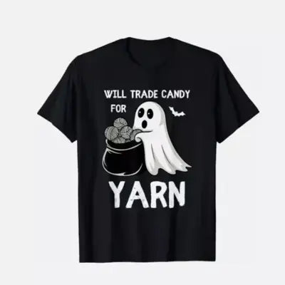 Will Trade Candy For Yarn Halloween Crochet Top Partern Est Boo Gift For Halloween Party Lovers