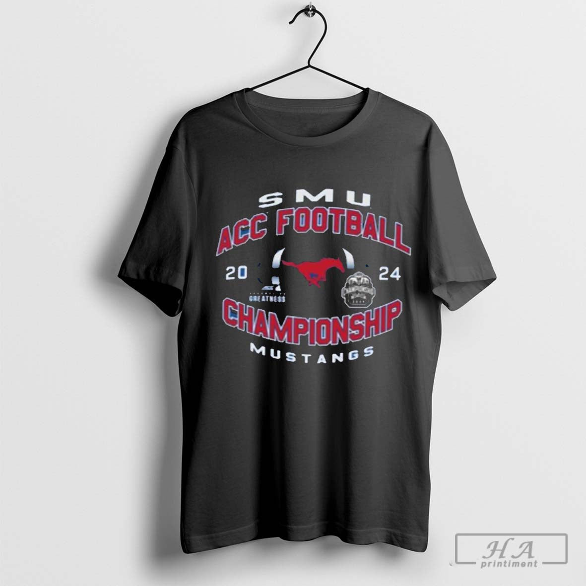 Official SMU Mustangs 2024 ACC Football Championship Shirt