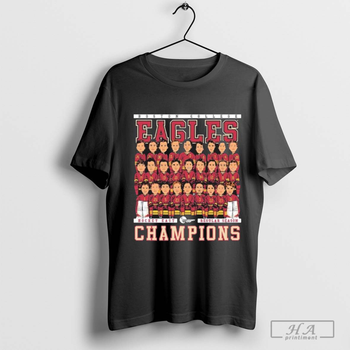 Boston College Hockey Team 2024 Hockey East Regular Season Champions T-Shirt
