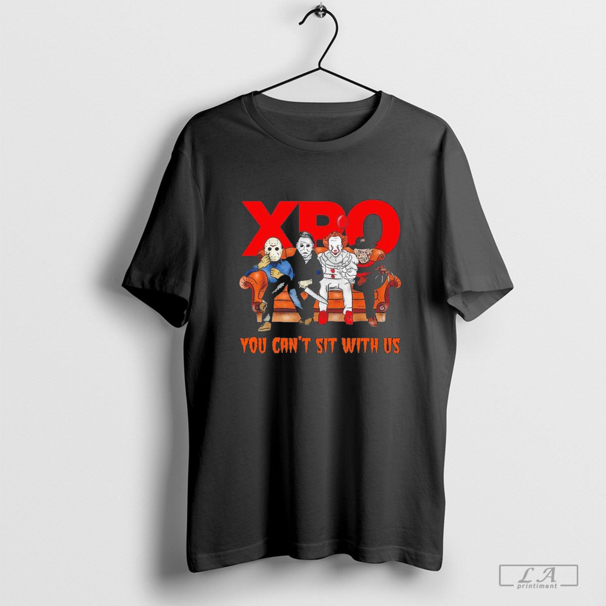 Xpo You Can’t Sit With Us Horror Character Halloween Shirt