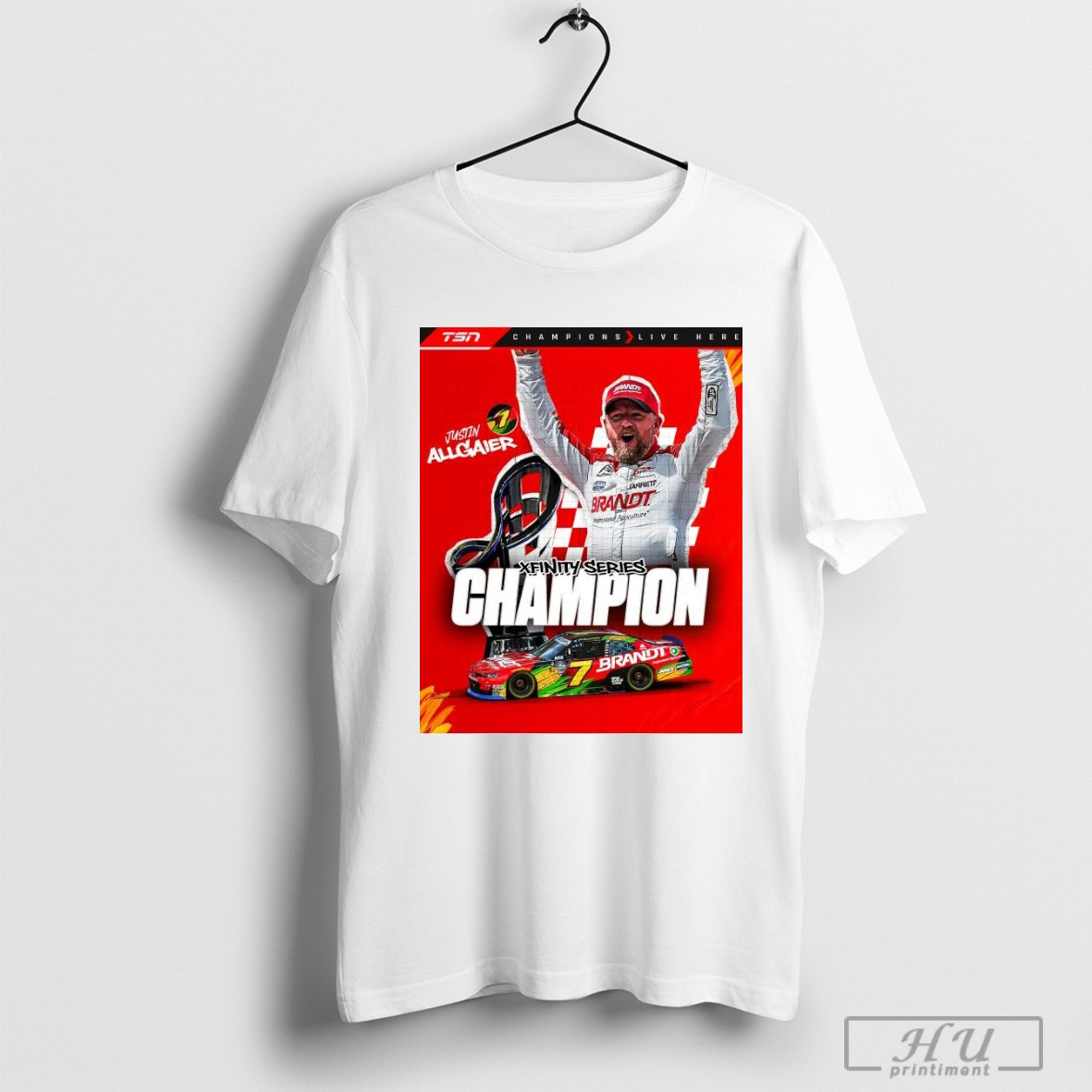 Poster Justin Allgaier Wins His 1st Nascar 2024 Xfinity Series Championship T-shirt