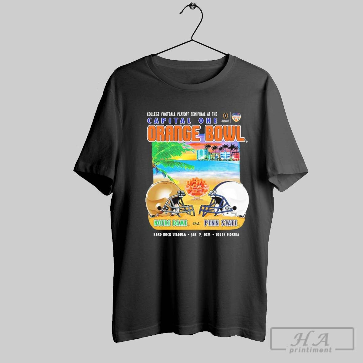 2025 Orange Bowl Cfp Sobe Showdown Notre Dame Vs Penn State Head To Head College Football Playoff Semifinal Shirt