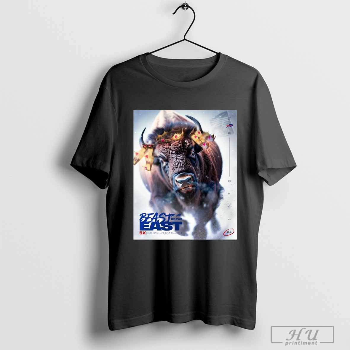 Buffalo Bills Beast Of The East 5x Consecutive AFC East Champions Back-To-Back T-Shirt