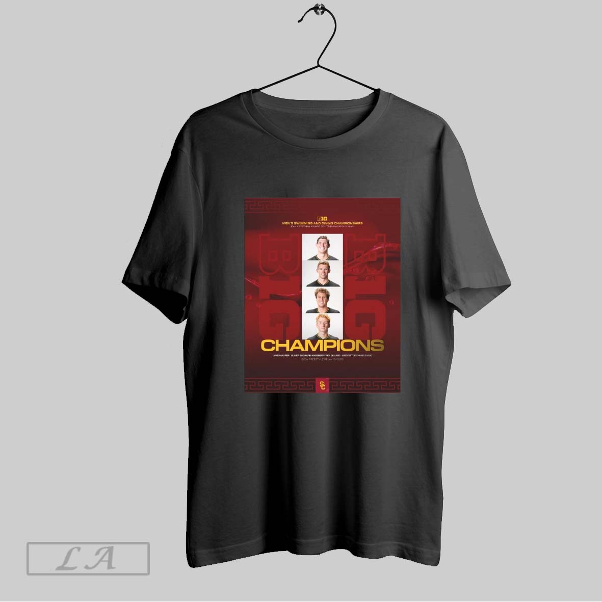 Original Usc Mens Swimming And Diving Championships Luke Maurer Oliver Sogaard Andersen Ben Dillard Krzysztof Chmielewski Poster T Shirt Sweatshirt Ho