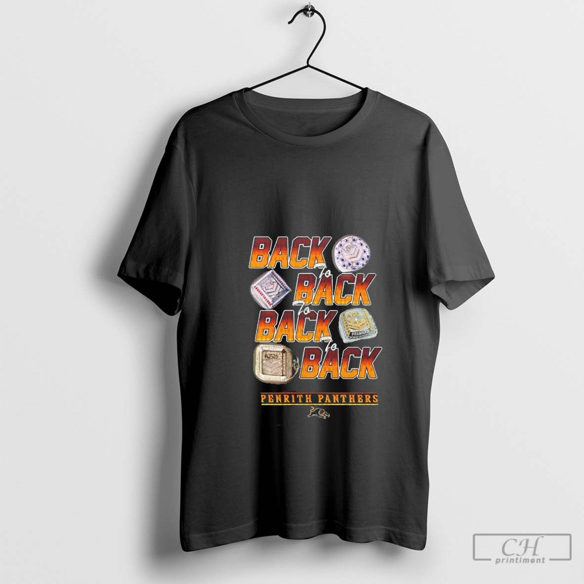 Penrith Panthers 2024 NRL Grand Final Champions Back 4 Back shirt