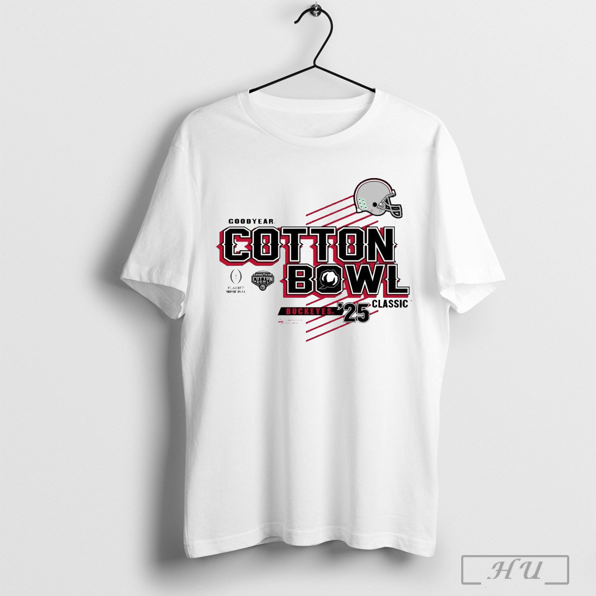 2025 Goodyear Cotton Bowl Classic Ohio State Buckeyes Helmet Lst T Shirt