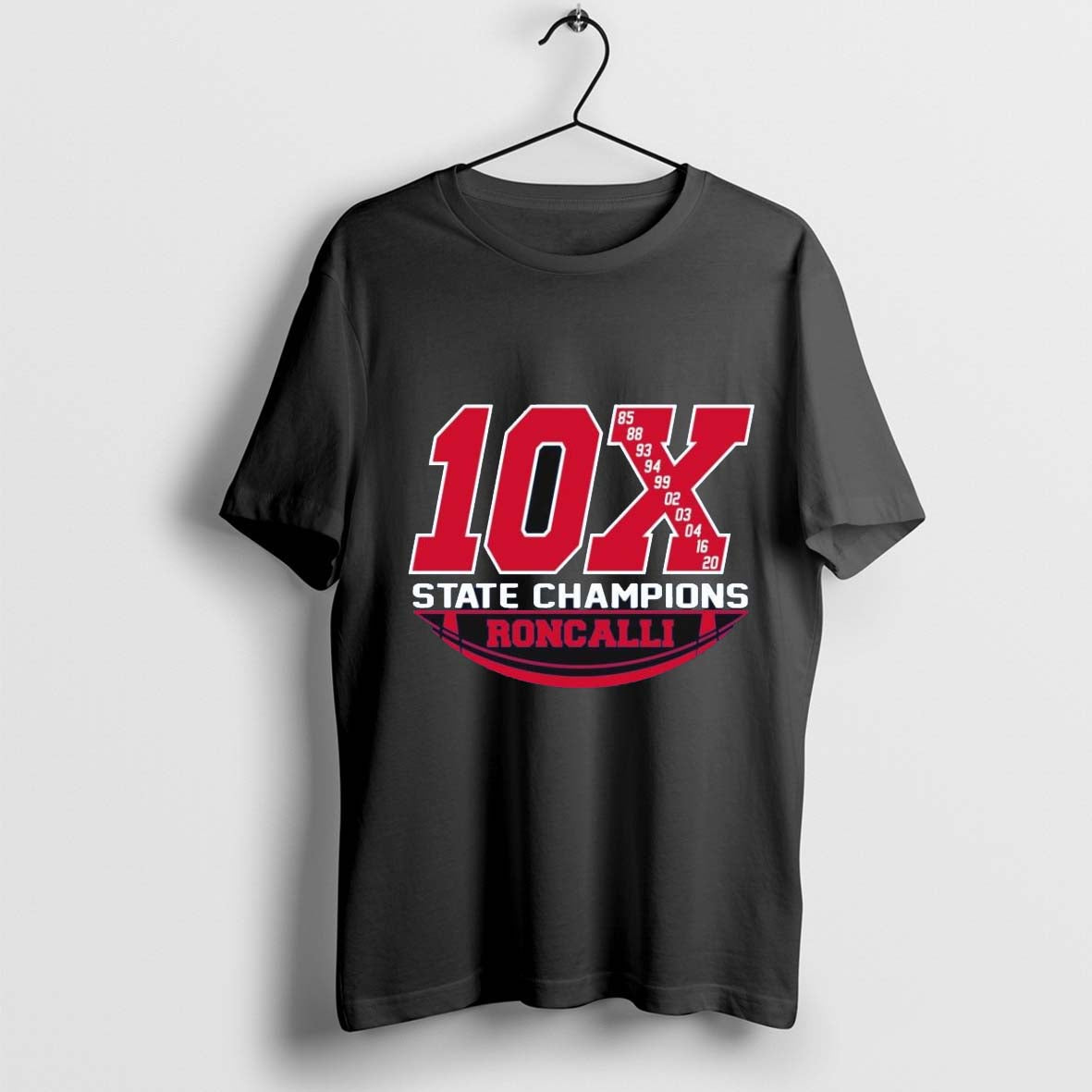 10X State Champ Roncalli Rebels Football t-shirt