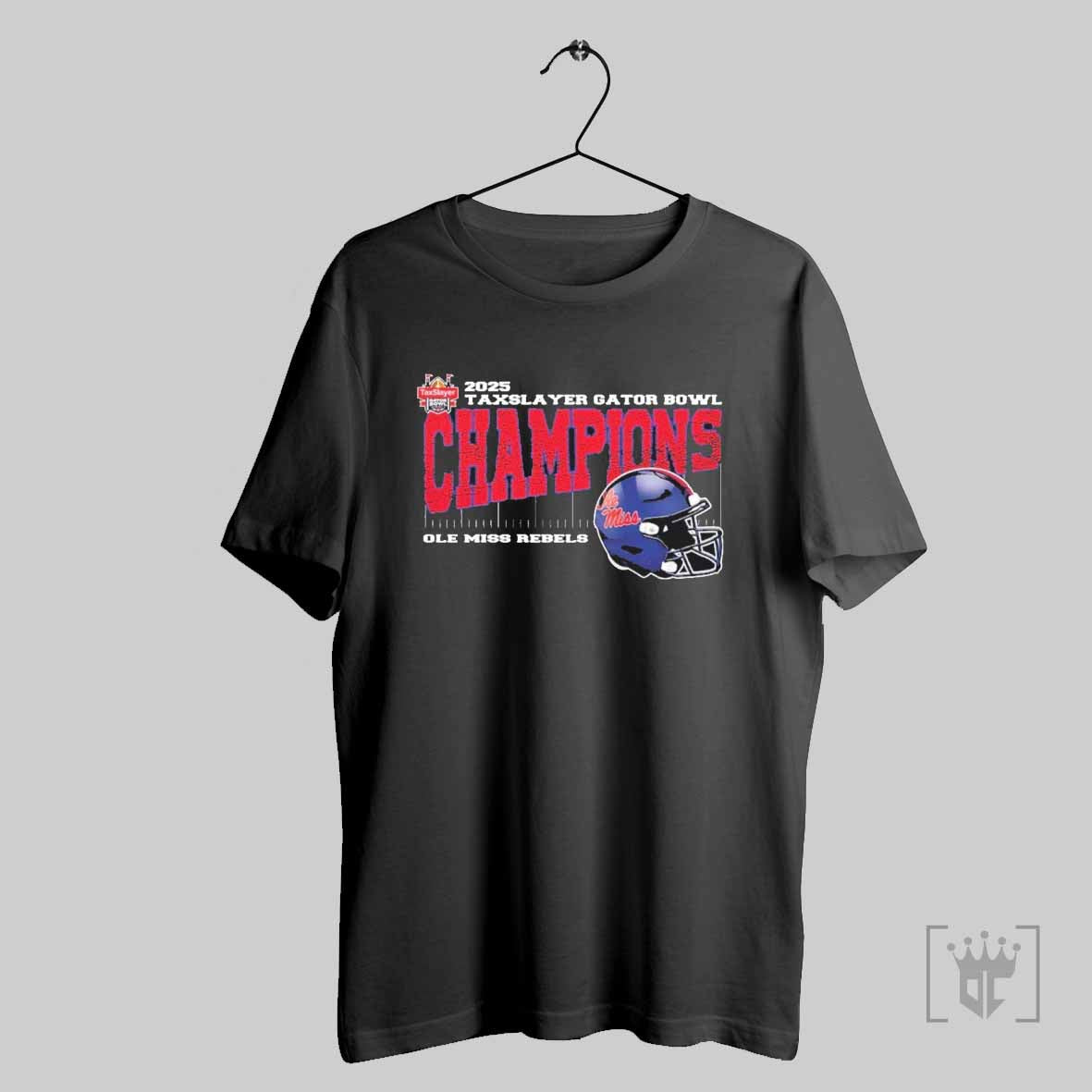 Ole Miss Rebels 2025 Taxslayer Gator Bowl Champions Vintage Style With Helmet T Shirts