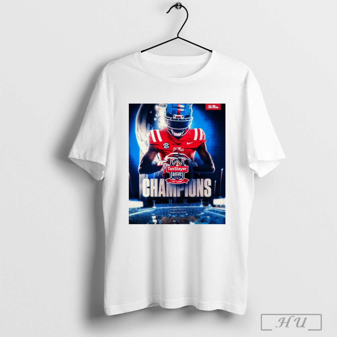 Poster Ole Miss Rebels Win Duke Blue Devils Taxslayer Gator Bowl Football 80th Game Champions T Shirt