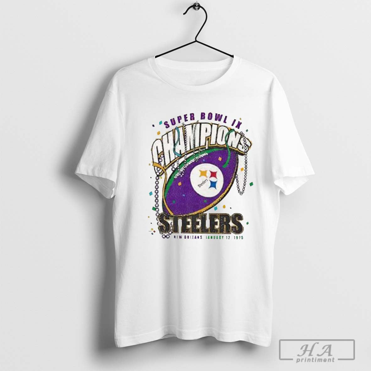 Super Bowl IX Champions Pittsburgh Steelers New Orleans Jan 2 1975 Shirt