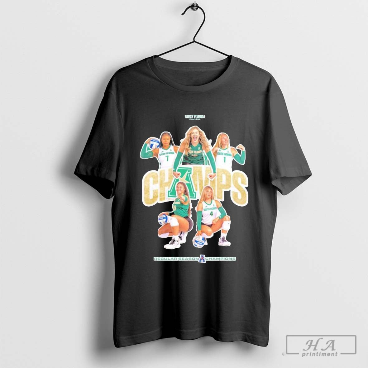 Official South Florida volleyball 2024 American Athletic Conference Regular Season champions Shirt