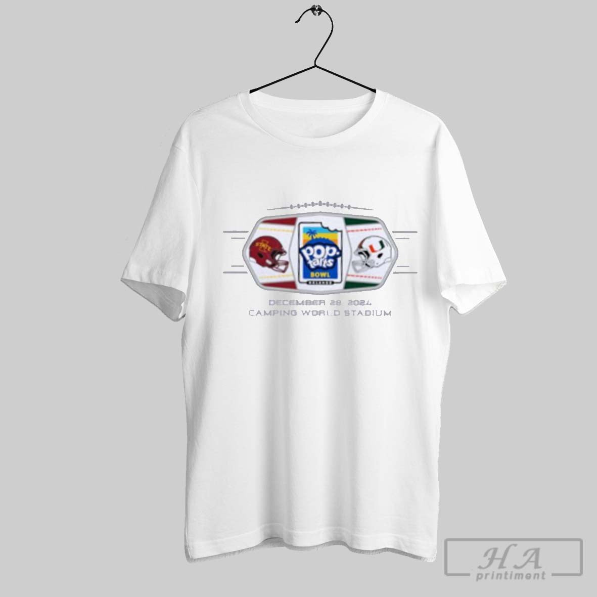 2024 Pop Tarts Bowl 2 Team Iowa State Cyclones Vs Miami Hurricanes Camping World Stadium Shirt