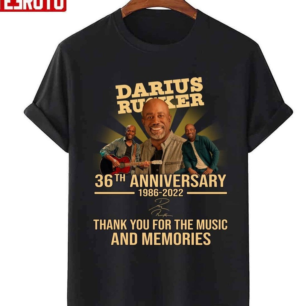 36th Anniversary Darius Rucker 1986 2022 Thank You For Memories Signature Unisex Sweatshirt
