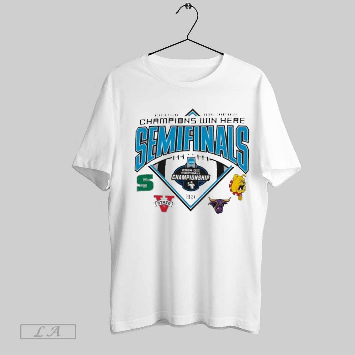 2024 Ncaa Dii Football Championship Champions Win Here Semifinals Shirt