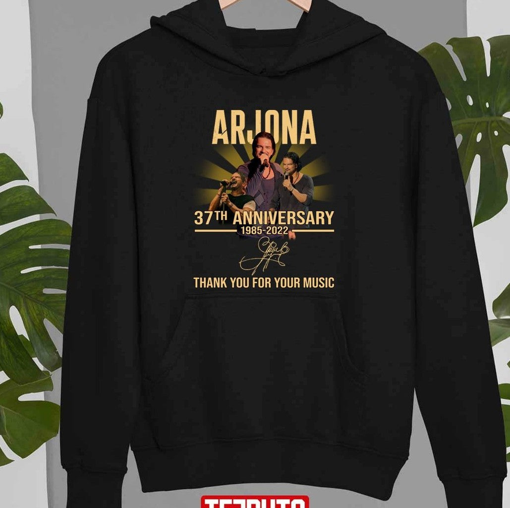 37th Anniversary Ricardo Arjona 1985 2022 Thank You For Memories Signature Unisex Sweatshirt