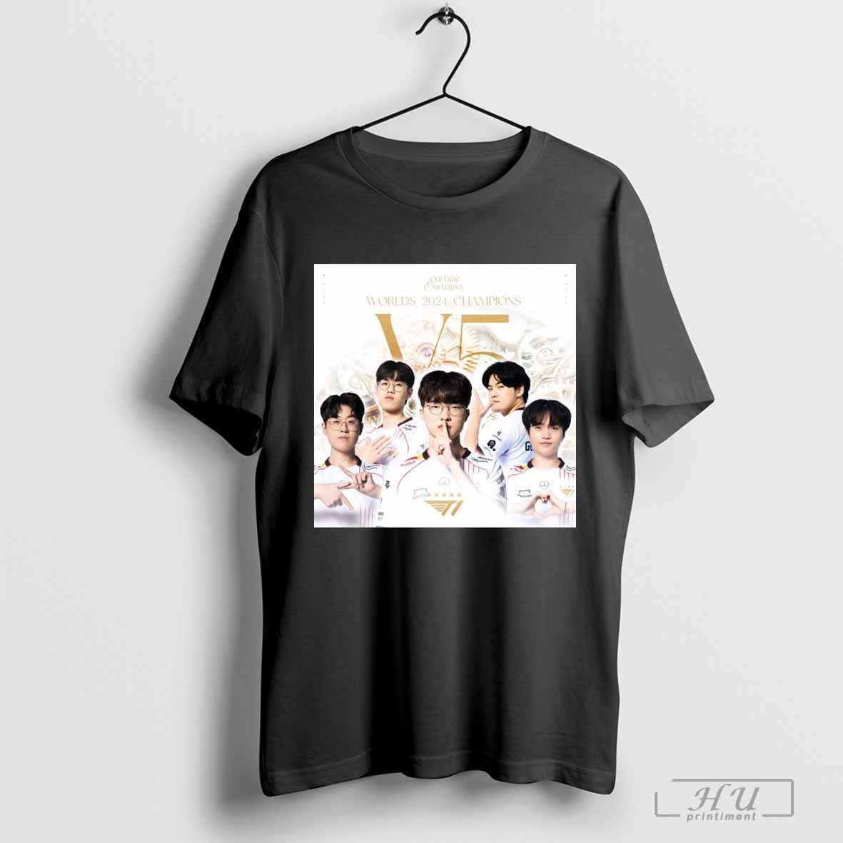 Poster SKT T1 League Of Legends Worlds 2024 Champions Our Time Our Legacy T-shirt