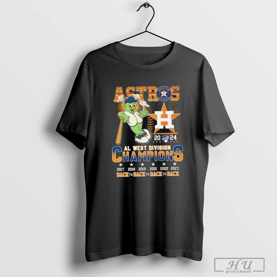 Original Houston Astros AL West Division Champions 2024 Champs Memories Mascot Shirt