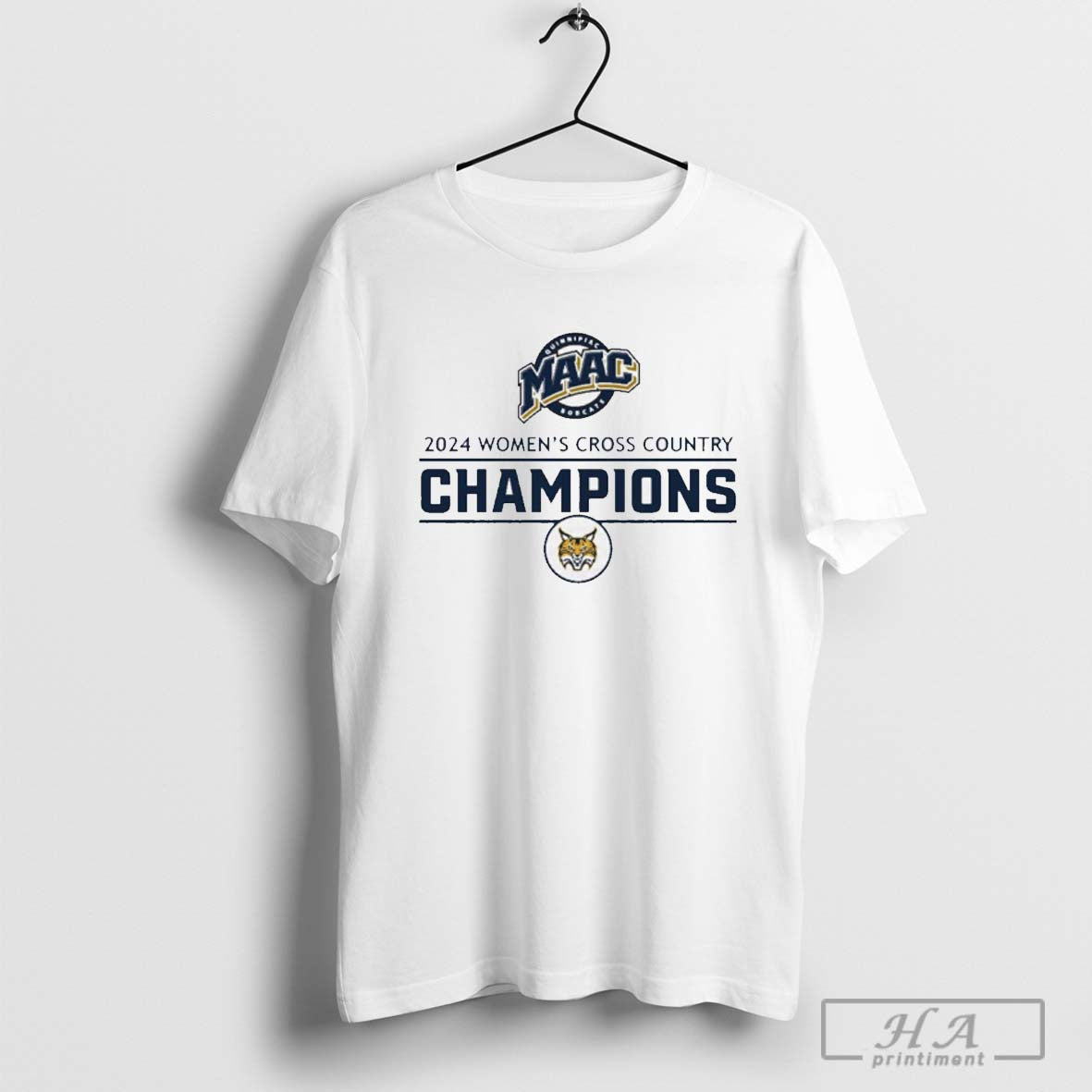 Quinnipiac Bobcats 2024 MAAC Women’s Cross Country Champions T-Shirt