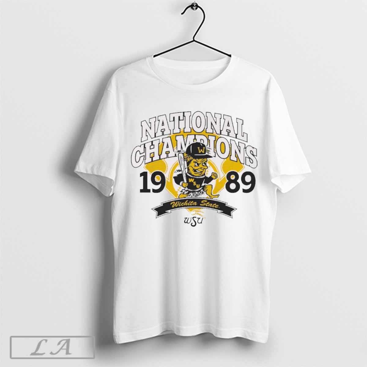Official Wichita State Shockers Baseball 1989 National Champions Vintage T Shirt
