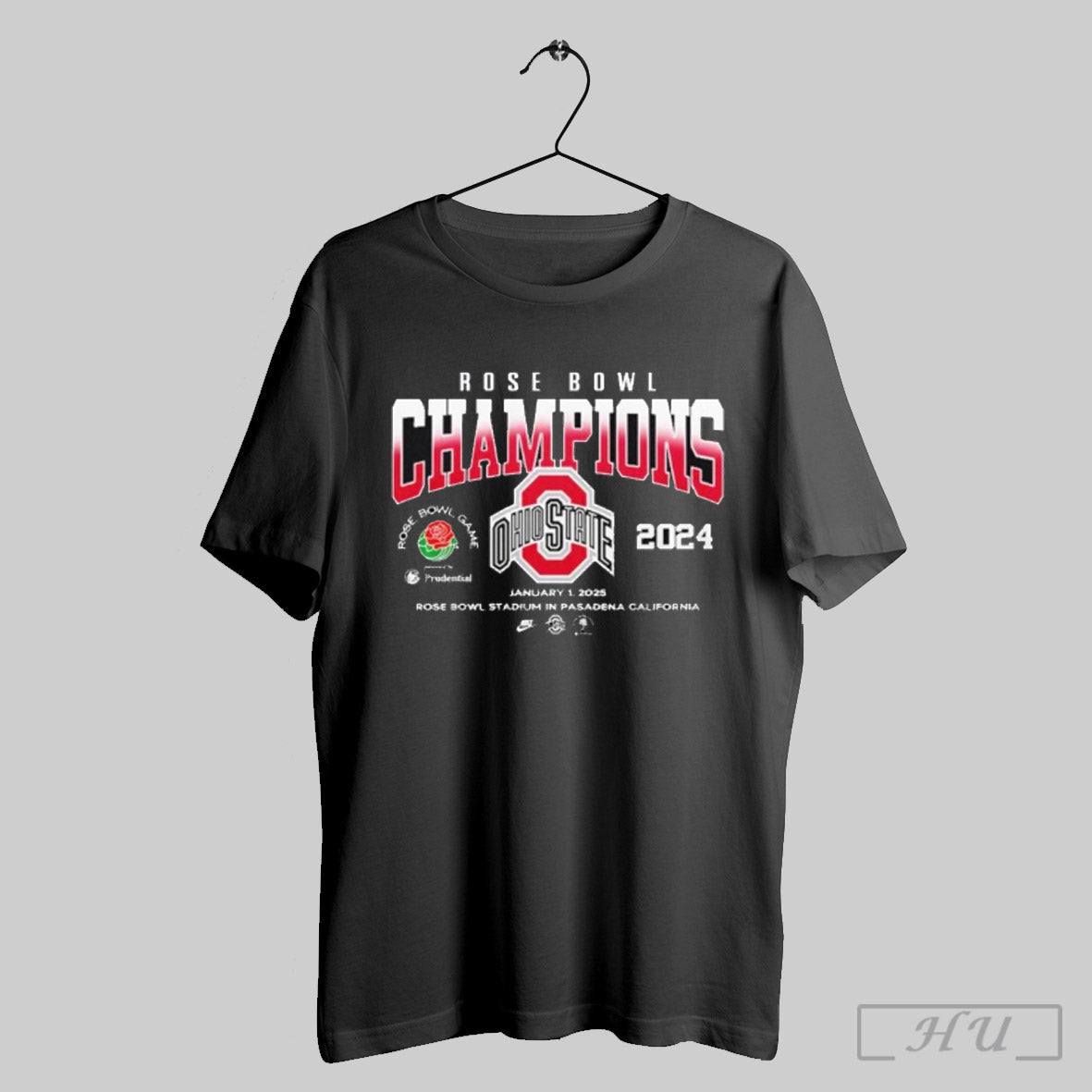 Ohio State Buckeyes Ncaa Rose Bowl Champions January 1 2025 Logo Shirt