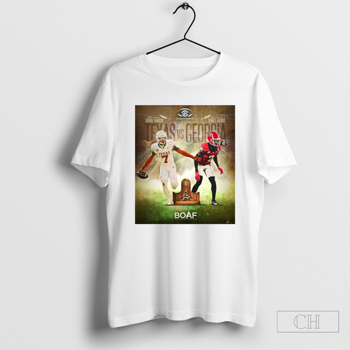 Daniel Harris Georgia Bulldogs Vs Jahdae Barron Texas Longhorns 2024 Sec Championship Poster T Shirt