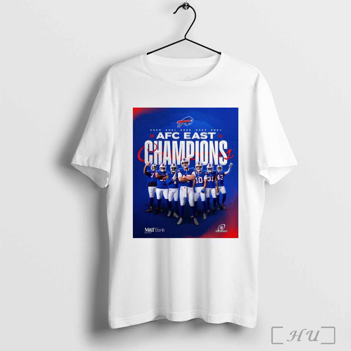 Buffalo Bills 2024 AFC EAST Champions 2024 NFL Playoffs 2020-2024 Poster t-shirt