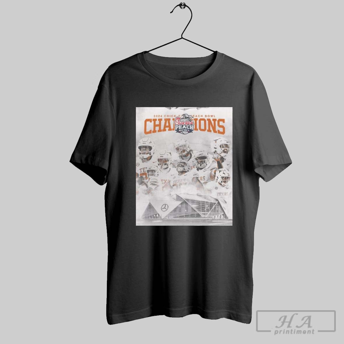 Official Texas Longhorns Win Arizona State 2024 Chick Fil A Peach Bowl Champions Poster T Shirt