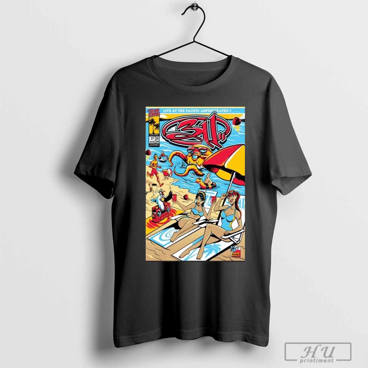 311 Band August 27 2024 The Pacific Amphitheatre In Costa Mesa Tour T-Shirt